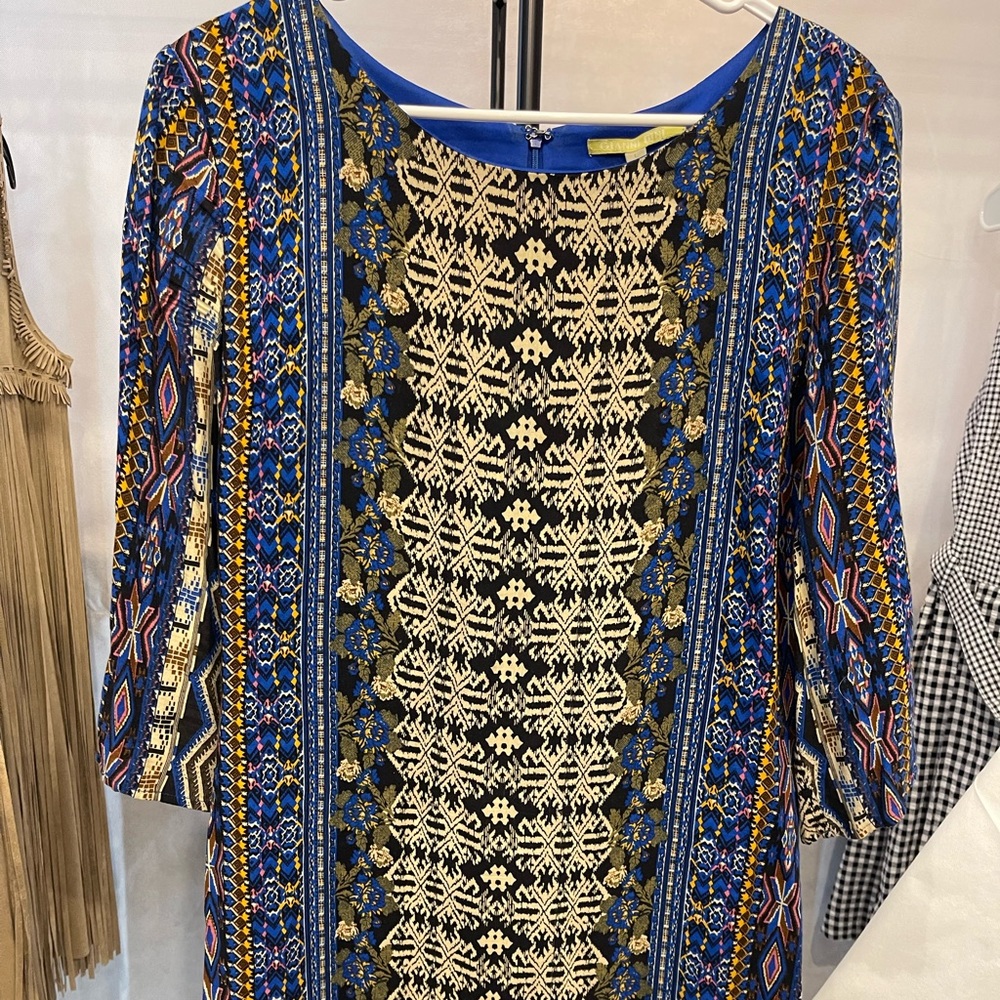 Gianni Binni multi colored lined dress/tunic